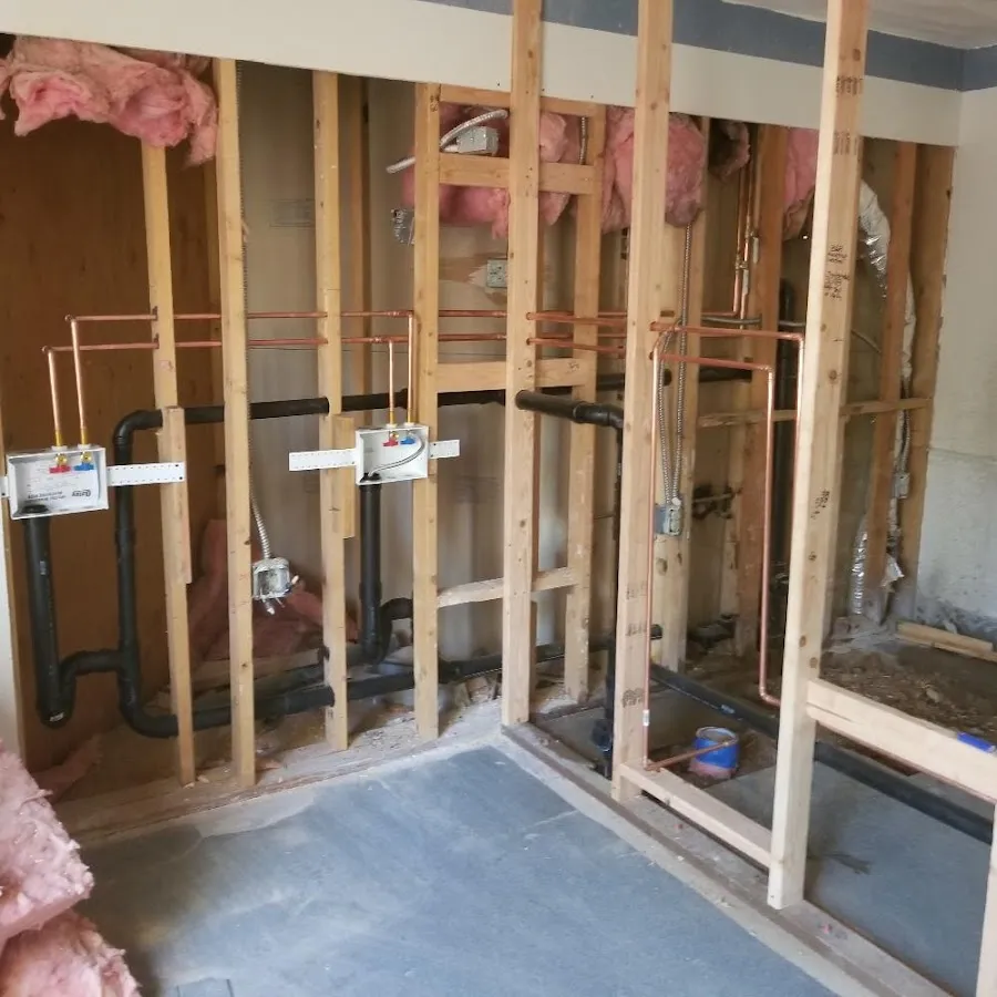 Copper pipe rough-in and plumbing installation in Hamptonburgh